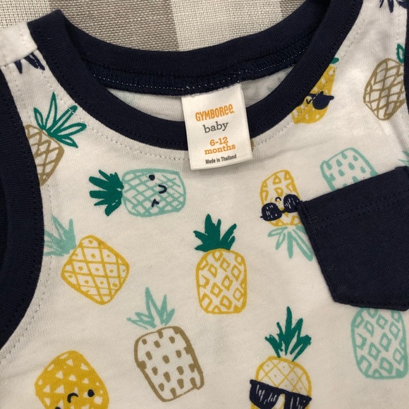 Gymboree sleeveless pineapple baby romper - Picture 3 of 5